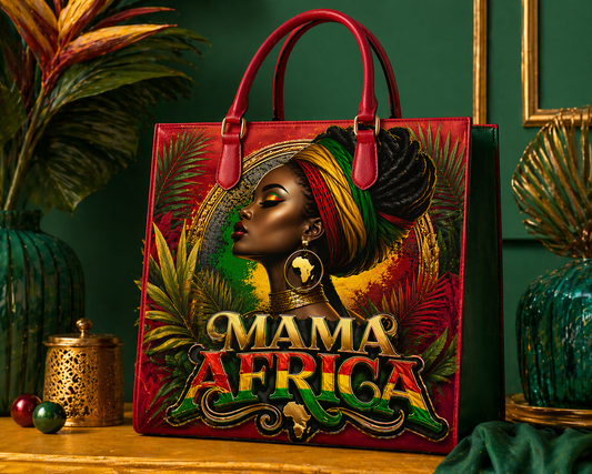 Mama Africa Gold Edition PNG | Afro Queen Portrait Design | Premium Digital Download
