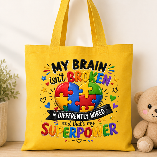My Brain Isn’t Broken – Autism Superpower PNG | Colorful Neurodiversity Digital Design