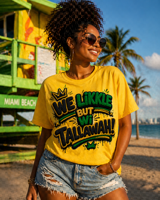 We Likkle But Wi Tallawah – Crochet Texture Style PNG (HD Digital Download)