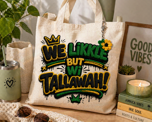 We Likkle But Wi Tallawah – Crochet Texture Style PNG (HD Digital Download)