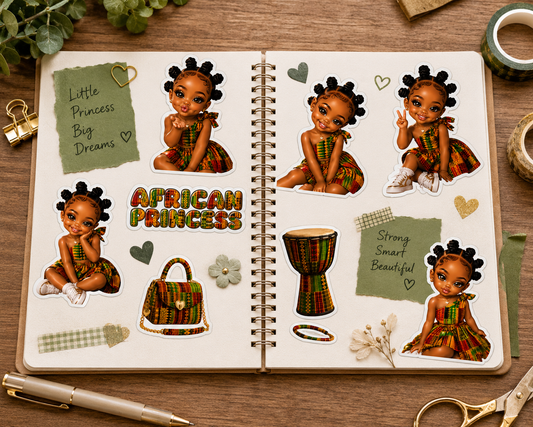 African Princess Sticker Pack | Free Digital Download