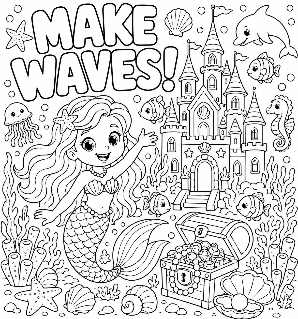 Cute & Happy Coloring Book 15 Adorable Coloring Pages for Creative Kids