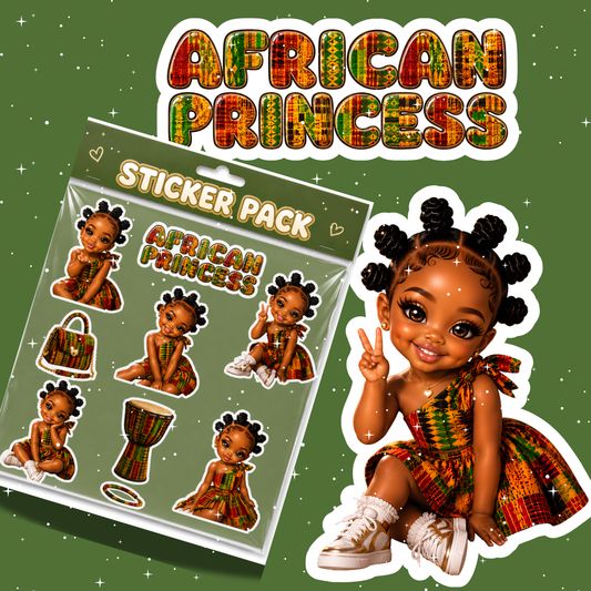 African Princess Sticker Pack | Free Digital Download